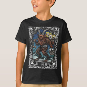 T-shirt Conception de carte de tarot de Krampus saison de