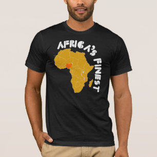 T-shirt Conception de carte du Nigéria, Afrique