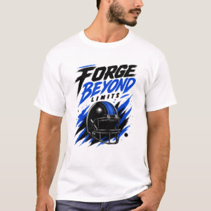 T-shirt Conception de casque de football Forge Beyond Limi