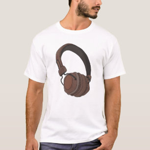 T-shirt Conception de casques rétro pour amateurs de musiq