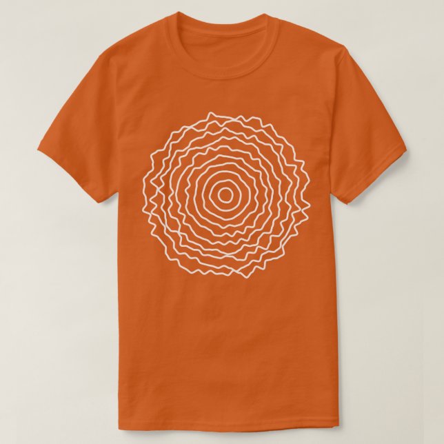 T-shirt conception de cercles déformés (Design devant)
