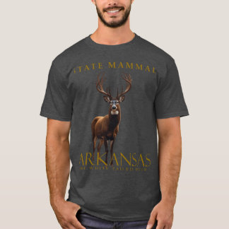 T-shirt Conception de cerf à queue blanche de l'Arkansas