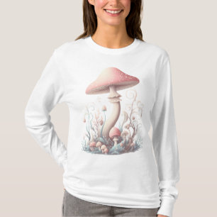 T-shirt Conception de champignons pastel rétro aux couleur