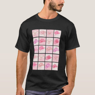 T-shirt Conception de chapeaux de cowgirl à carreaux Coque