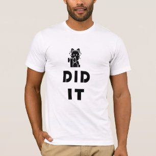 T-shirt conception de chat de gym