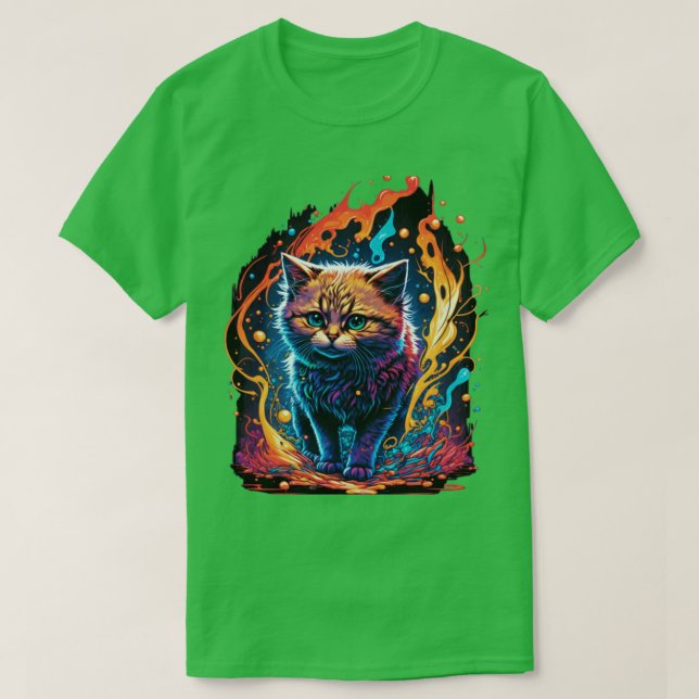 T-shirt Conception de chat magique1 (Design devant)