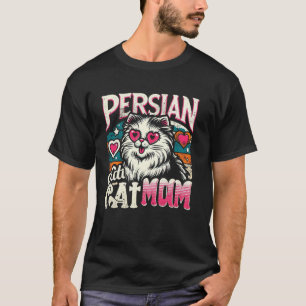 T-shirt Conception de chat pour maman chat persan pour amo