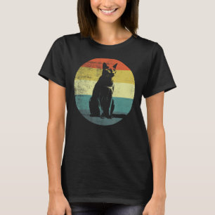 T-shirt Conception de chat rétro bleu russe