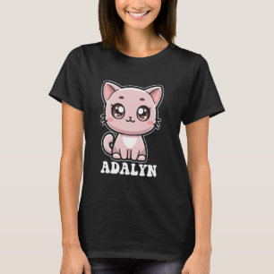 T-shirt Conception de chaton mignon Adalyn pour les filles