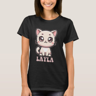 T-shirt Conception de chaton mignon Layla pour les filles