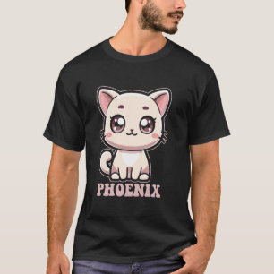 T-shirt Conception de chaton mignon Phoenix pour filles no