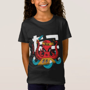 T-Shirt Conception de chef de sushi de pieuvre drôle