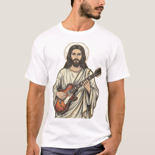 T-shirt Conception de chemise à gravure de guitariste sacr