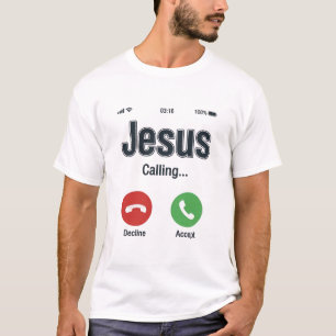 T-shirt Conception de chemise chrétienne Jésus appelant l'