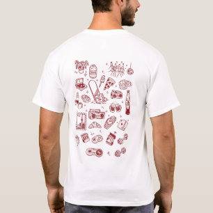 T-shirt Conception de chemise de collage de gribouillis de