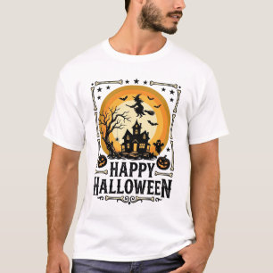 T-shirt Conception de chemise de lune de sorcière de Hallo
