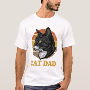 T-shirt Conception de chemise pour papa de chat rétro Vint