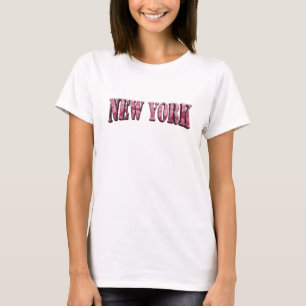 T-shirt Conception de chemise rose audacieuse NEW YORK