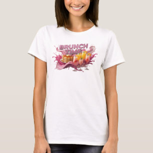 T-shirt Conception de chemise rose frais HEURE DU BRUNCH