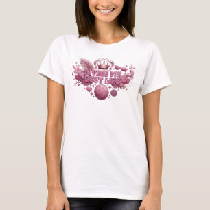 T-shirt Conception de chemise rose tendance VIVRE MA MEILL