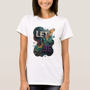 T-shirt Conception de chemise Snappy Purple LET IT BE