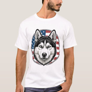 T-shirt Conception de chemise vectorielle de chien patriot