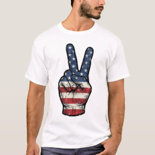 T-shirt Conception de chemise vectorielle main de paix pat