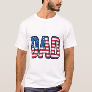 T-shirt Conception de chemise vectorielle Papa patriotique