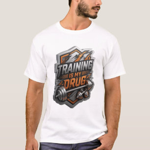 T-shirt Conception de chemise Vibrant Silver L'ENTRAÎNEMEN