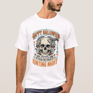 T-shirt Conception de chemise vintage Halloween crâne Tric