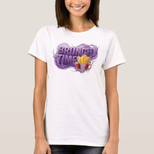 T-shirt Conception de chemise violet STATEMENT BRUNCH TIME