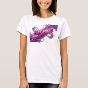 T-shirt Conception de chemise violette PINK FOCUS iconique