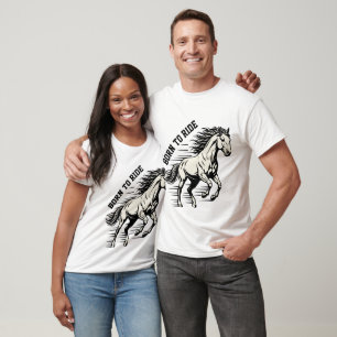 T-shirt Conception de cheval – Illustration dynamique « Né