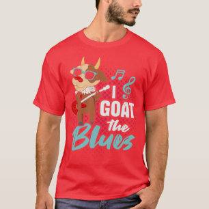 T-shirt Conception de chèvre hilarante pour un musicien bl