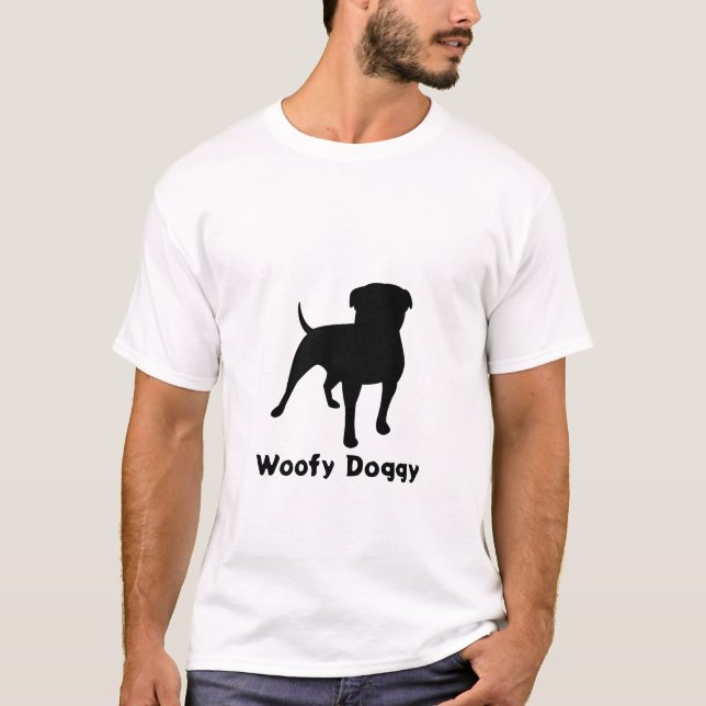 T-shirt Conception de chien noir (Devant)