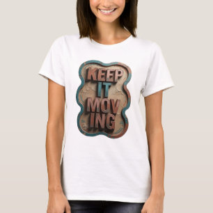 T-shirt Conception de citation artistique orange KEEP IT M