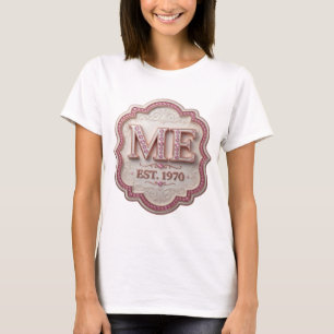 T-shirt Conception de citation Dynamic Gold ME EST 1970