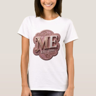 T-shirt Conception de citation Witty Gold ME EST 1991