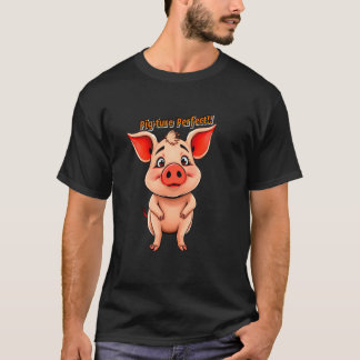 T-shirt Conception de cochon de dessin animé parfaite pour