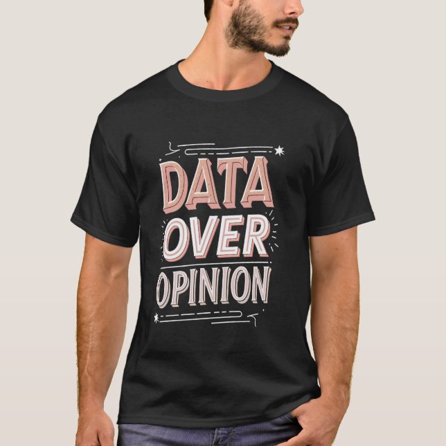 T-shirt Conception de code binaire de données sur opinion (Devant)