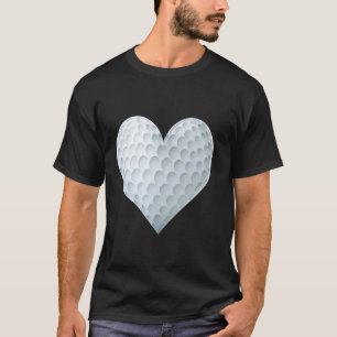T-shirt Conception de cœur d'amour de fan de golf ou de go