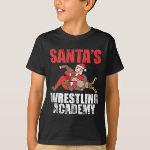 T-shirt Conception de combat de ring de lutte Santa Sport