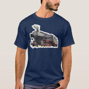 T-shirt Conception de contraste Locomotive pour les amateu