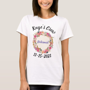 T-shirt Conception de couronne de mariage