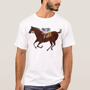 T-shirt Conception de course de chevaux d'amusement