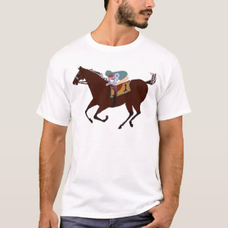 T-shirt Conception de course de chevaux d'amusement