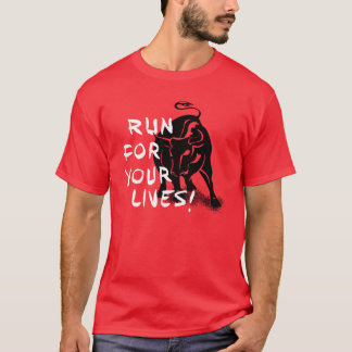 T-shirt Conception de course de taureau de San Fermin :