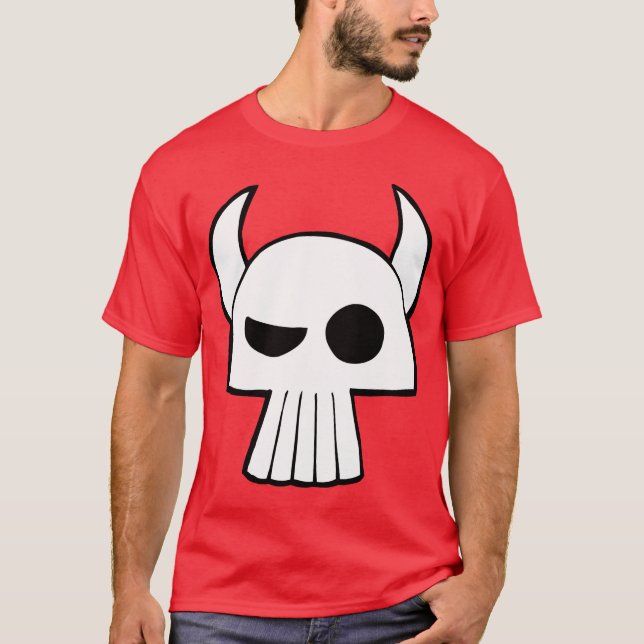 T-shirt Conception de crâne de bande dessinée avec des (Devant)