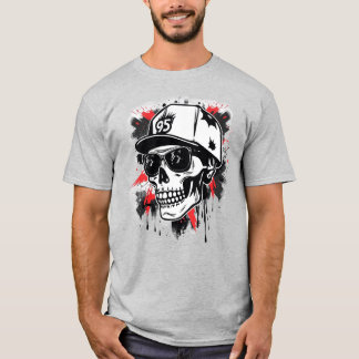 T-shirt Conception de crâne urbain