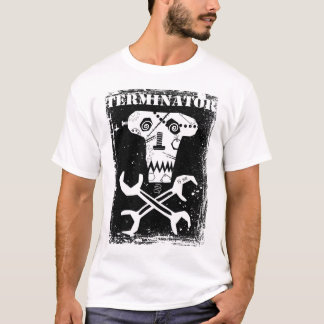 T-shirt conception de crânes de terminateur